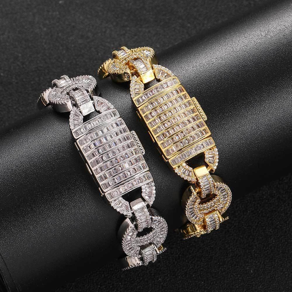 16mm Pig Nose Cuban Bracelet Zircon Hip Hop Jewelry for Men | Caratix Jewelry - CaratixJewelry