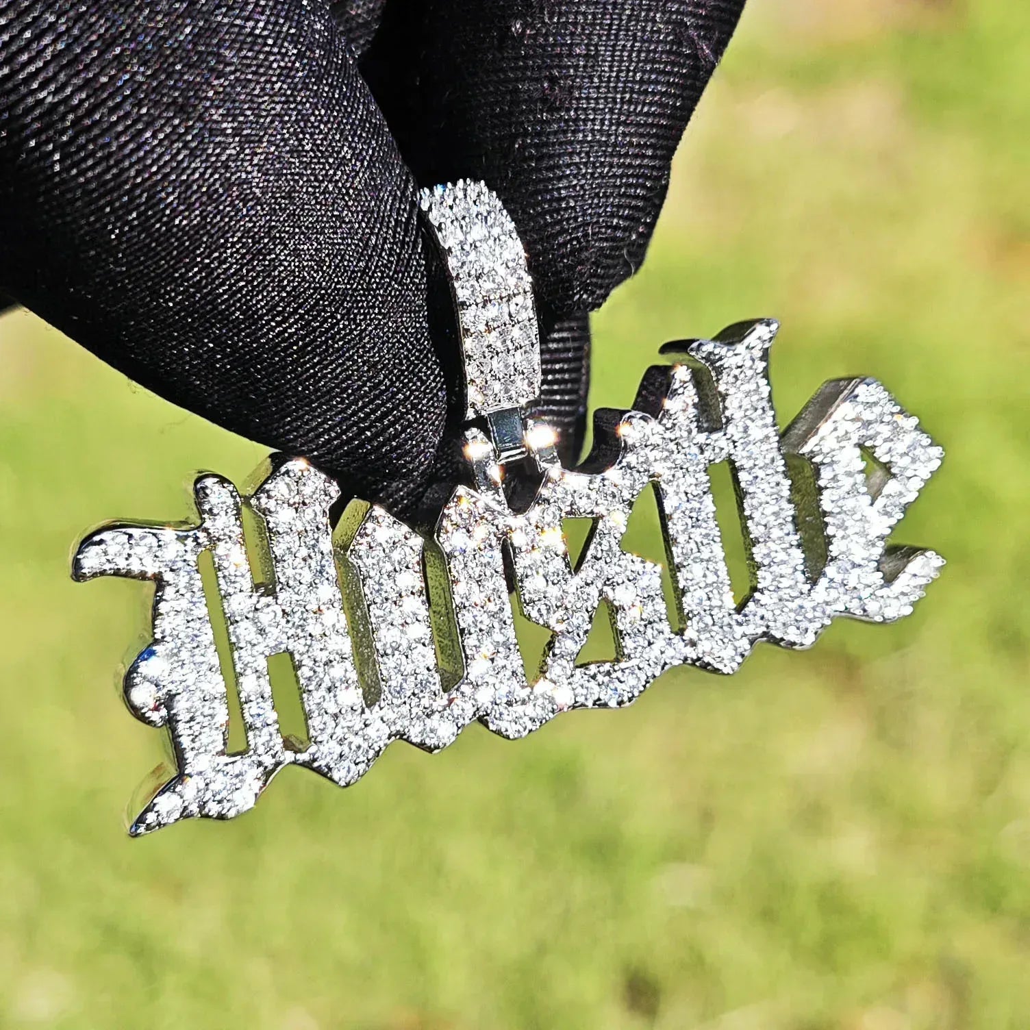 Iced Out Single Letter Pendant Necklace – CZ Initial Jewelry for Men & Women - CaratixJewelry