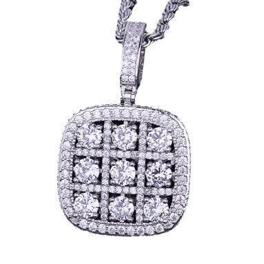 Men's Geometric Zirconia Necklace | Premium Copper CZ Hip Hop Jewelry Caratix - CaratixJewelry