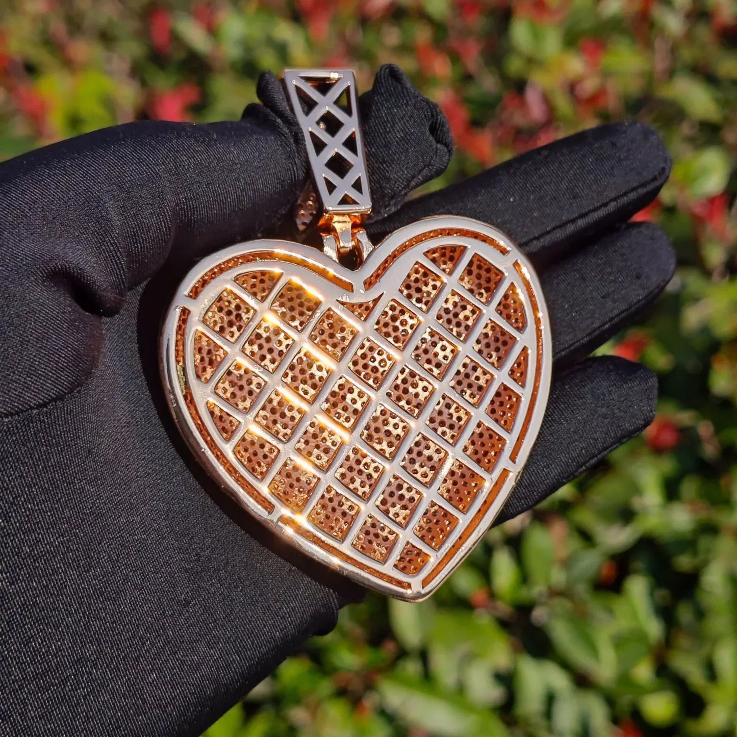 Iced Out Big Heart Pendant Cuban Chain Necklace – Hip Hop CZ Heavy Luxury Jewelry - CaratixJewelry