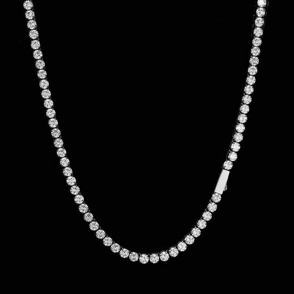 Custom Moissanite Stainless Steel Tennis Chain | Durable Men's & Women's Bling Jewelry | Caratix - CaratixJewelry