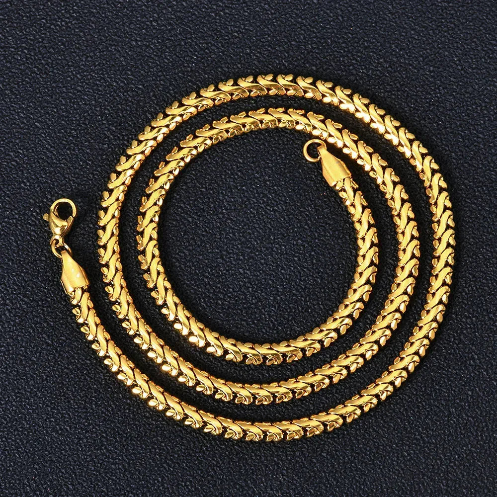 Custom 4mm Slim Stainless Steel Cuban Chain | Minimalist Gold Chain for Rapper | Caratix - CaratixJewelry