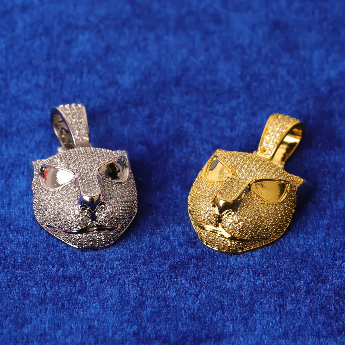 Iced Out 3D Panther Head Pendant | Men's Fierce Leopard Necklace | Premium Copper CZ Wild Cat Jewelry | Apex Predator Bling | Caratix - CaratixJewelry