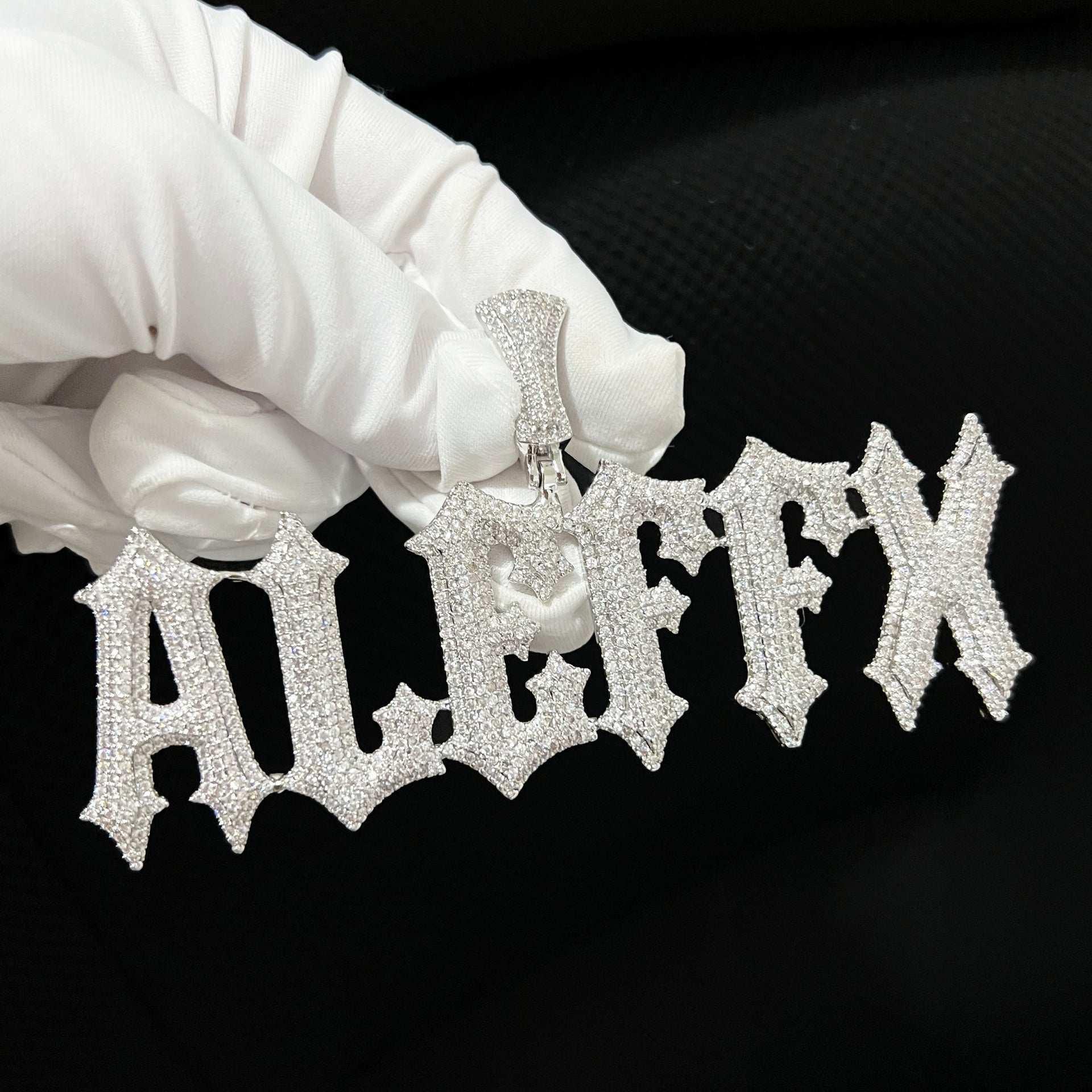 Spiked Iced Out Letter Pendant | Hip Hop DIY CZ Initial Necklace Jewelry - CaratixJewelry