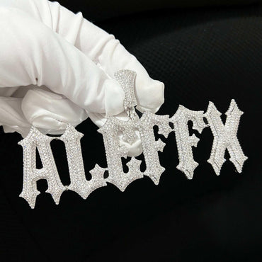 Spiked Iced Out Letter Pendant | Hip Hop DIY CZ Initial Necklace Jewelry - CaratixJewelry