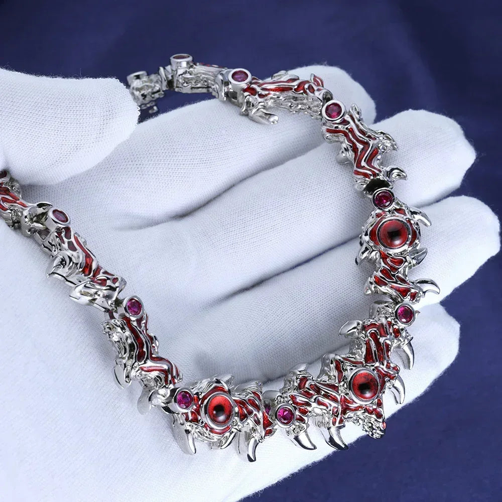 Spiked Demon Eye Thorn Necklace Rapper Iced Out Chain | Caratix Jewelry - CaratixJewelry