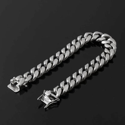 Cuban Link Bracelet with Classic Clasp for Men | Caratix Jewelry - CaratixJewelry