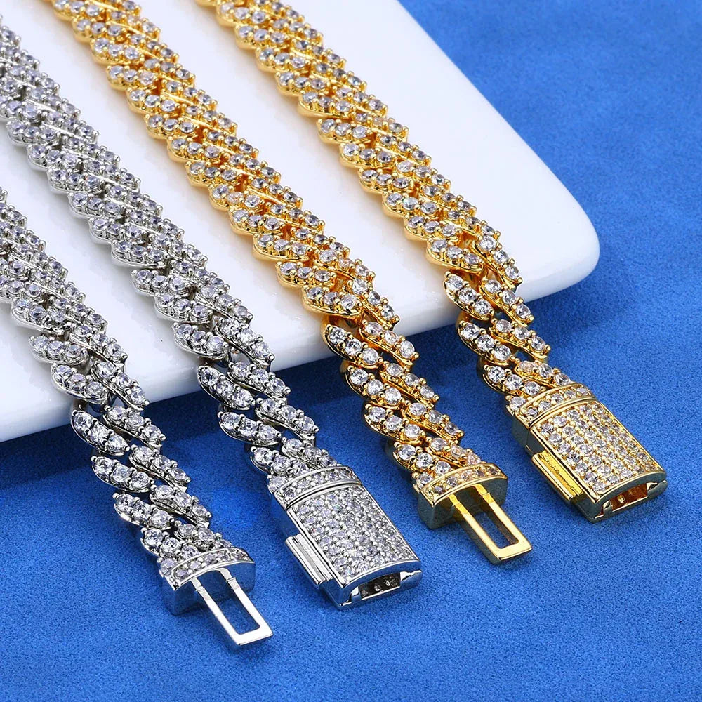 Hip Hop Jewelry 8mm S925 Silver Single Row CZ Cuban Link Necklace – Luxury Women’s Fashion Jewelry | Caratix Jewelry - CaratixJewelry
