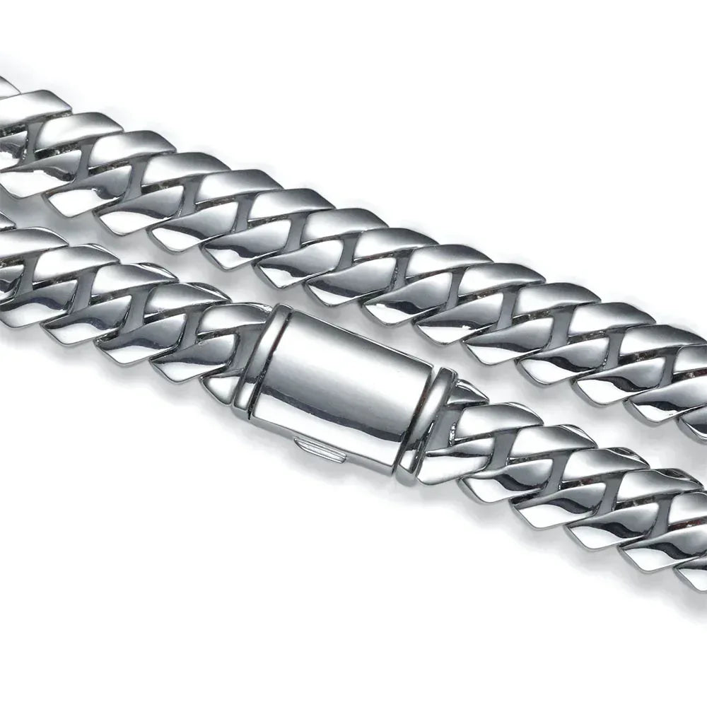 12mm Polished Cuban Link Hip Hop Bracelet Rapper Iced Out Chain Style for Men | Caratix Jewelry - CaratixJewelry