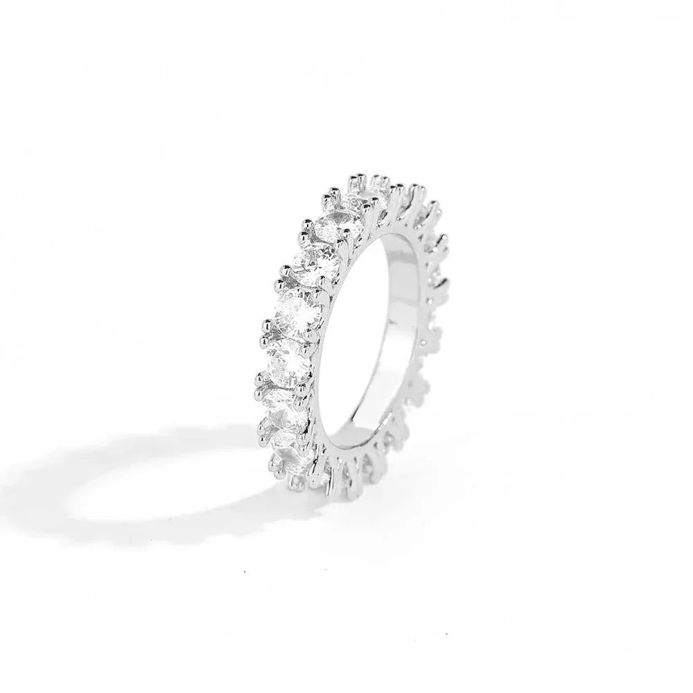 4mm Single-Row Zircon Ring for Men | Trendy Hip Hop Jewelry | Caratix Jewelry - CaratixJewelry
