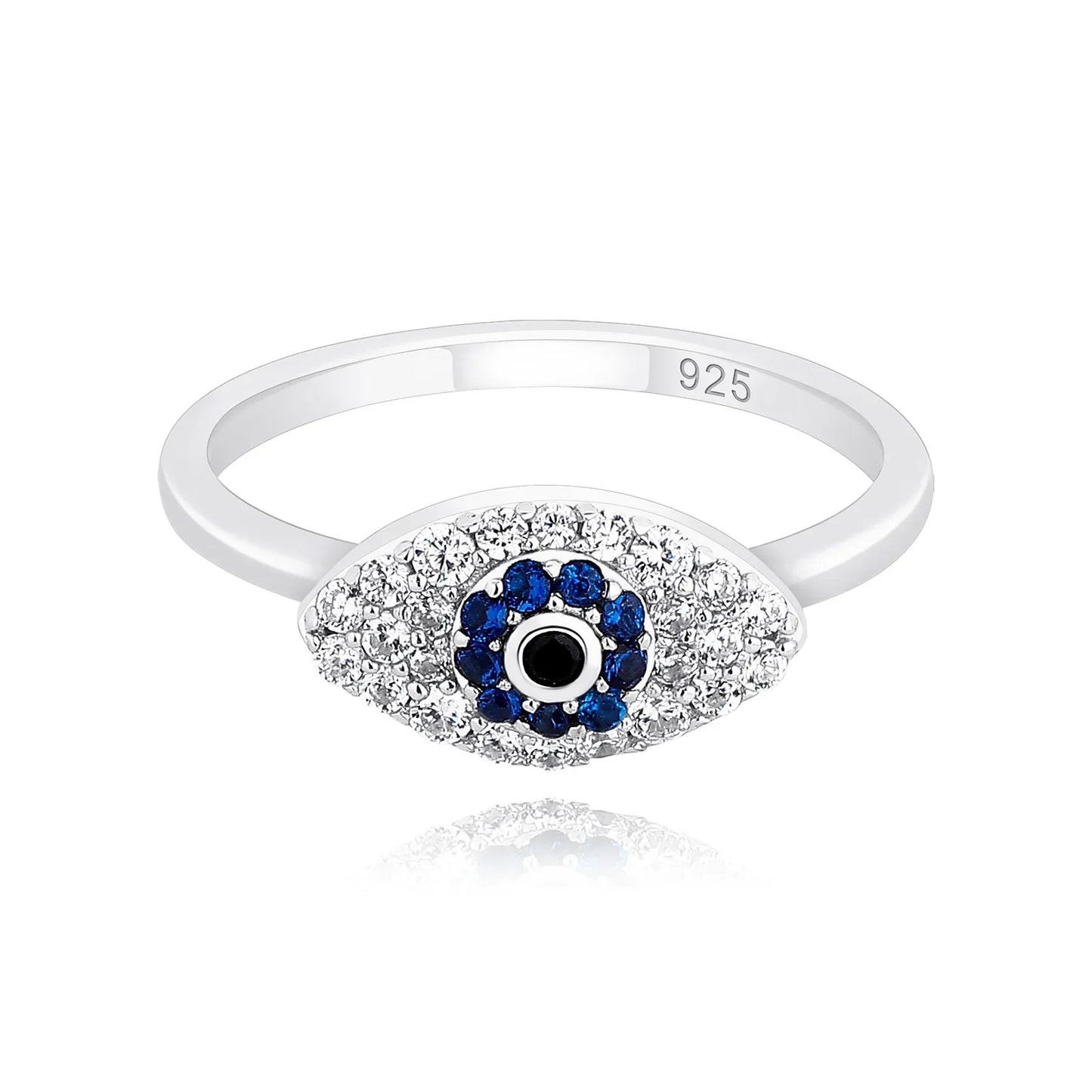S925 Sterling Silver All-Seeing Eye Ring | Iced Out Hip Hop Band | Caratix