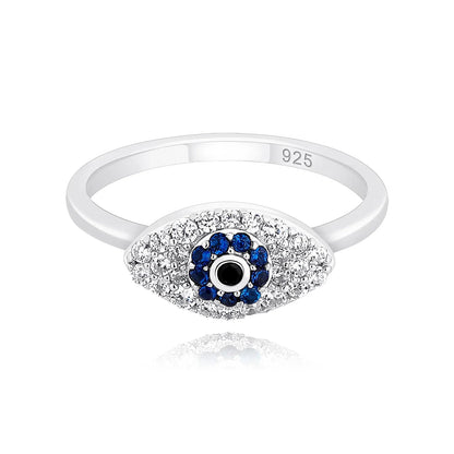 S925 Sterling Silver All-Seeing Eye Ring | Iced Out Hip Hop Band | Caratix