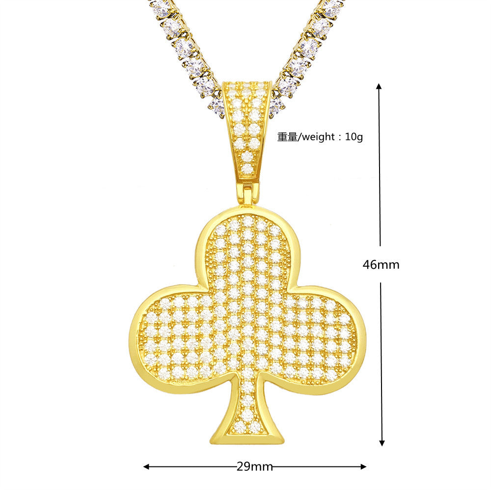 S925 Silver Moissanite Plum Blossom Pendant | Iced Out Flower Charm for Tennis Chains | Caratix