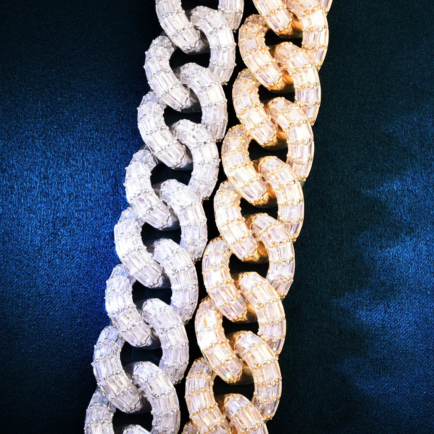21mm Iced Out Step Cut Cuban Chain Necklace with Copper & Zircon - CaratixJewelry