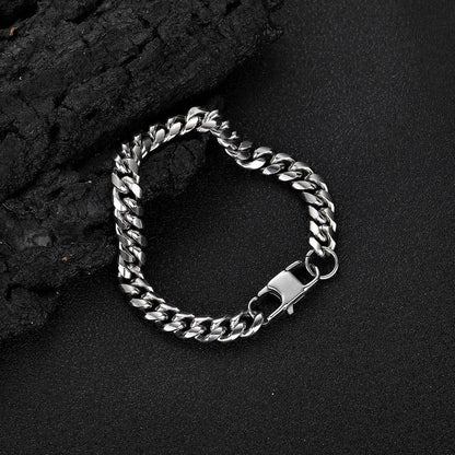 Rounded Cuban Chain Bracelet Stainless Steel for Men | Caratix Jewelry - CaratixJewelry