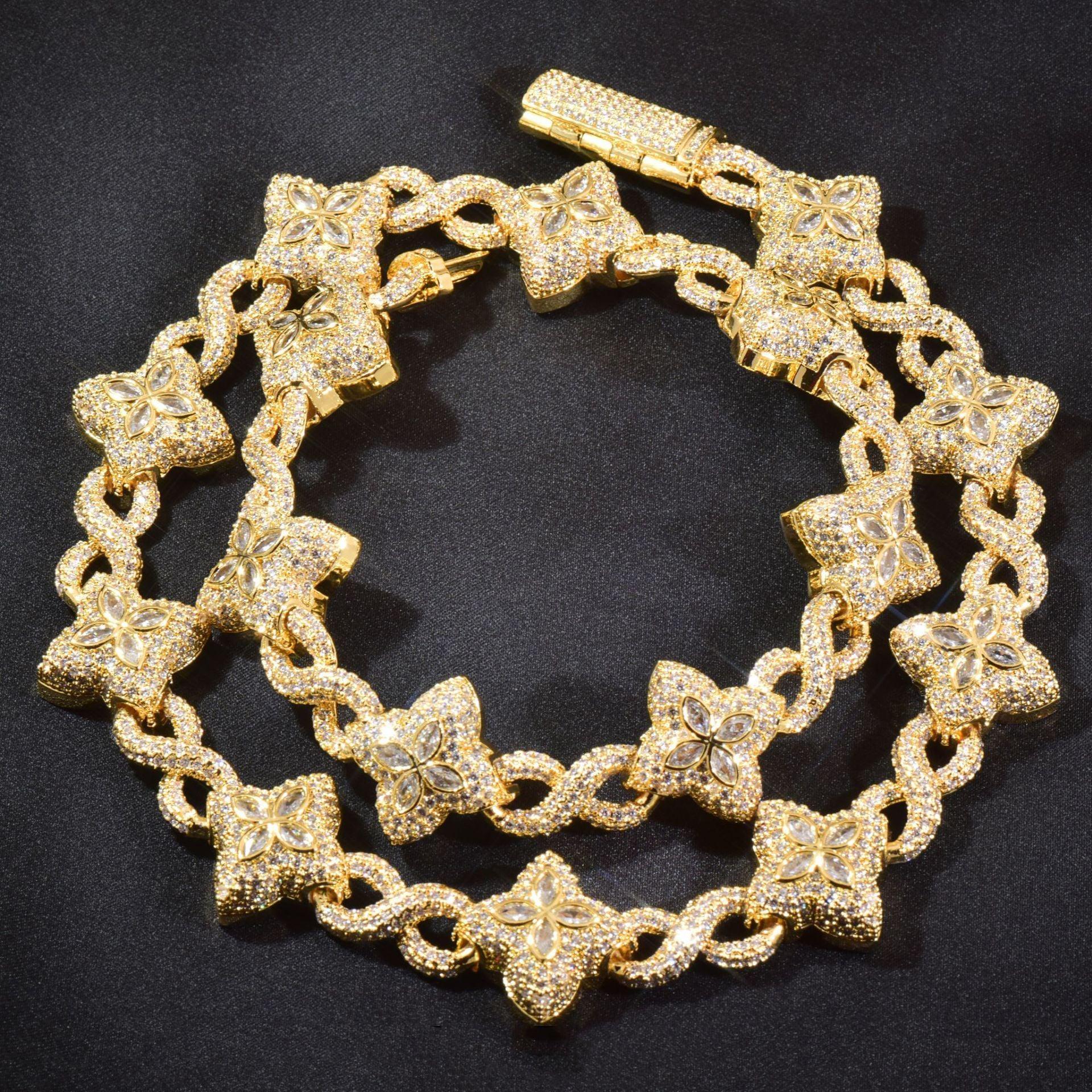 Iced Out 8-Shape Cuban Chain Zircon Necklace for Men | Caratix Jewelry - CaratixJewelry