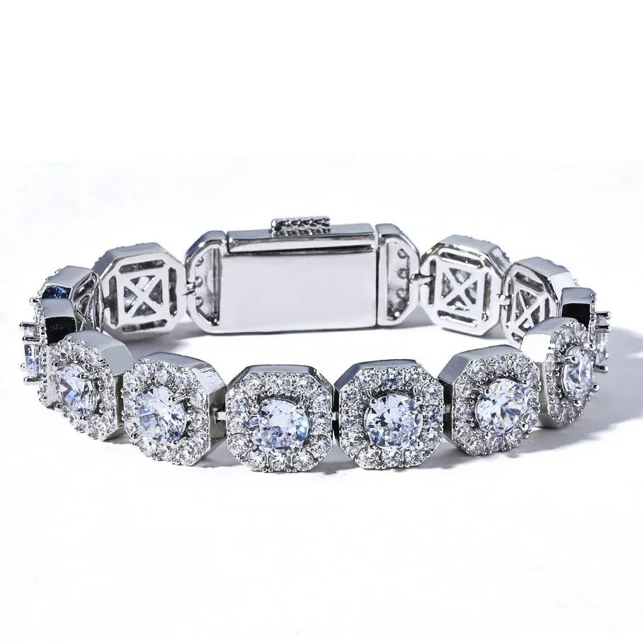 Iced Sugar Link Zircon Hip Hop Jewelry Bracelet for Men | Caratix Jewelry - CaratixJewelry