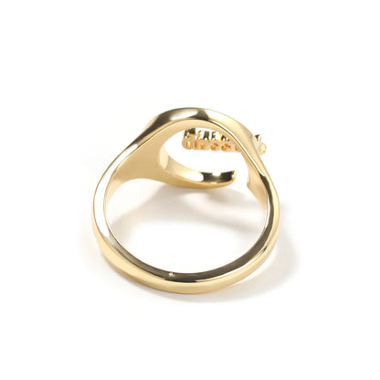 Custom Star & Moon Ring | Minimalist Personalized Initial Band | Caratix
