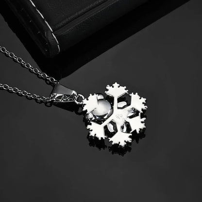 Bear Snowflake Pendant Necklace Zircon Hip Hop Jewelry for Women | Caratix Jewelry - CaratixJewelry