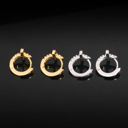 S925 Sterling Silver Moissanite Cross Stud Earrings | D Color VVS1 Bling | Caratix