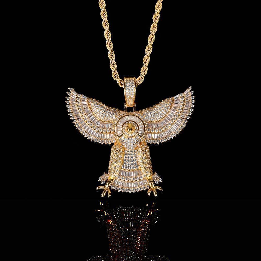 Solid Eagle Pendant Necklace with Micro-Pave Zircon for Men | Caratix Jewelry - CaratixJewelry