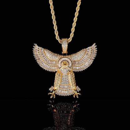 Solid Eagle Pendant Necklace with Micro-Pave Zircon for Men | Caratix Jewelry - CaratixJewelry