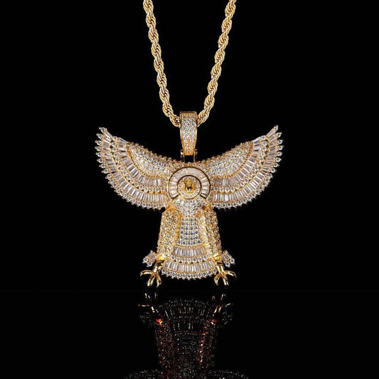 Solid Eagle Pendant Necklace with Micro-Pave Zircon for Men | Caratix Jewelry - CaratixJewelry