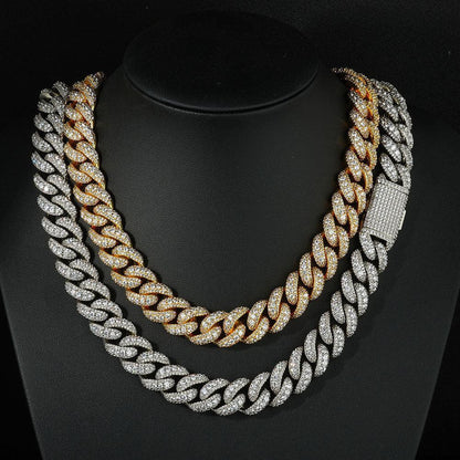 Iced Out Bubble Cuban Chain Zircon Hip Hop Necklace for Men | Caratix Jewelry - CaratixJewelry