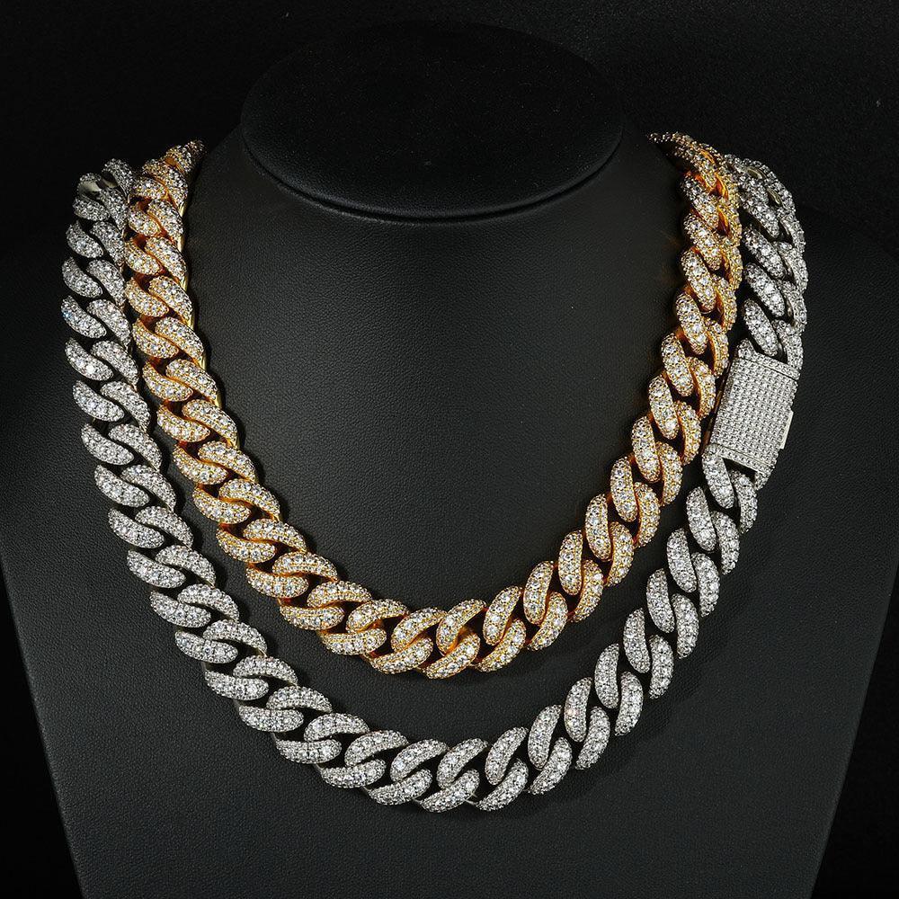 Bubble Iced Out Cuban Chain Zircon Necklace - CaratixJewelry