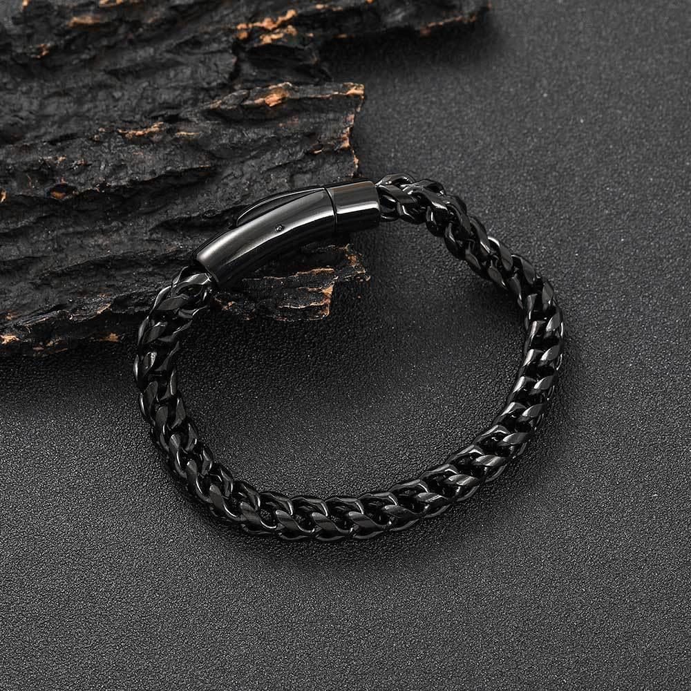 Custom 6mm Stainless Steel Two-sided Bracelet Gold Chain Style for Rapper | Caratix - CaratixJewelry