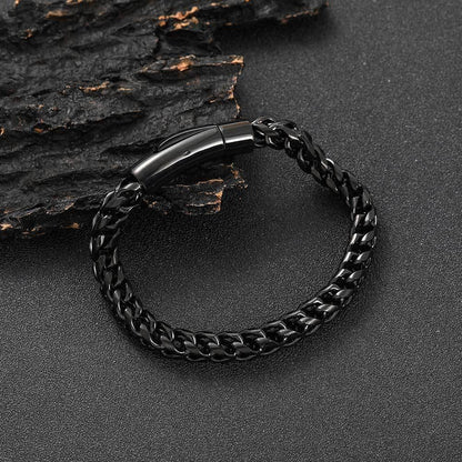 Custom 6mm Stainless Steel Two-sided Bracelet Gold Chain Style for Rapper | Caratix - CaratixJewelry