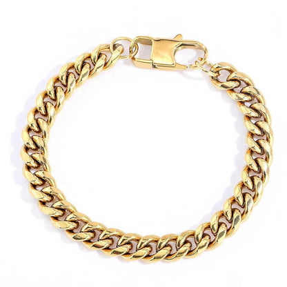 Cuban Link Bracelet with Cowboy Clasp for Men | Caratix Jewelry - CaratixJewelry