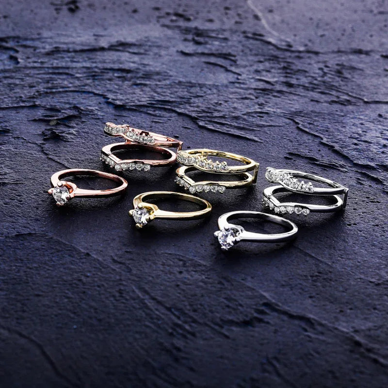 Detachable Interlocking Hip Hop Ring | 3-in-1 Combo Zirconia Band | Caratix