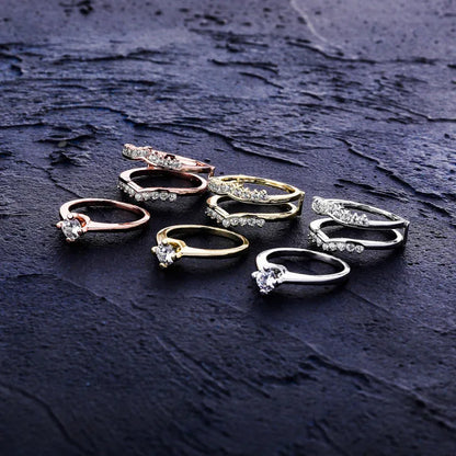 Detachable Interlocking Hip Hop Ring | 3-in-1 Combo Zirconia Band | Caratix