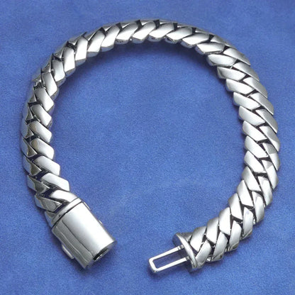 Custom 12mm Plain Rhombus Cuban Link Rapper Chain for Men | Caratix - CaratixJewelry