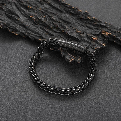 Custom 6mm Stainless Steel Two-sided Bracelet Gold Chain Style for Rapper | Caratix - CaratixJewelry