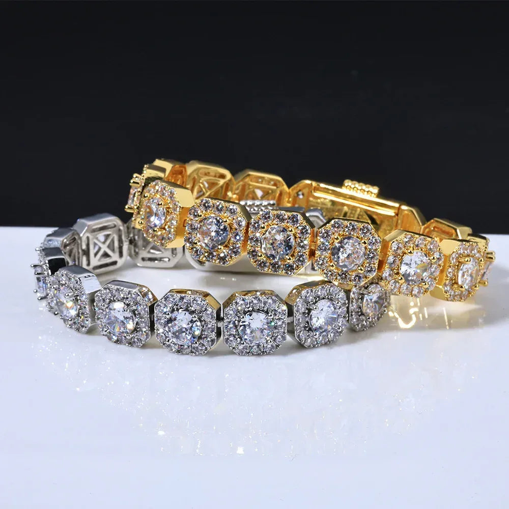 Iced Out Ice Chain Zircon Bracelet Luxury Hip Hop Jewelry for Men | Caratix Jewelry - CaratixJewelry