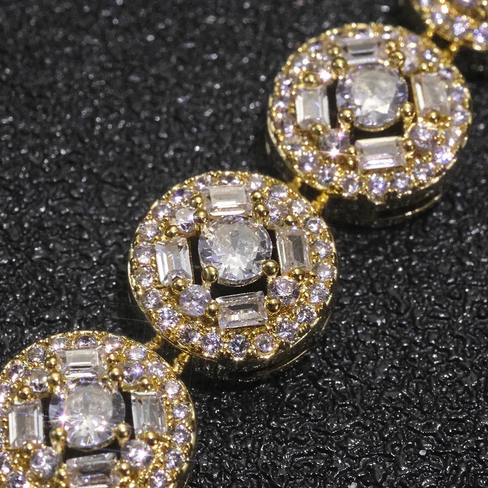 Custom Round & Baguette Mixed-Cut Cluster Bracelet | Elite Bling Jewelry | Caratix - CaratixJewelry