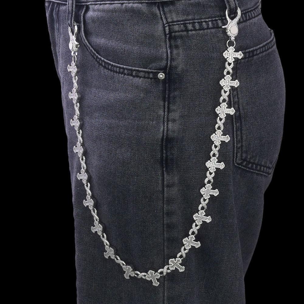 Iced Out Figure 8 Waist Chain Mixed Zircon Rapper Iced Out Chain Style for Women | Caratix Jewelry - CaratixJewelry