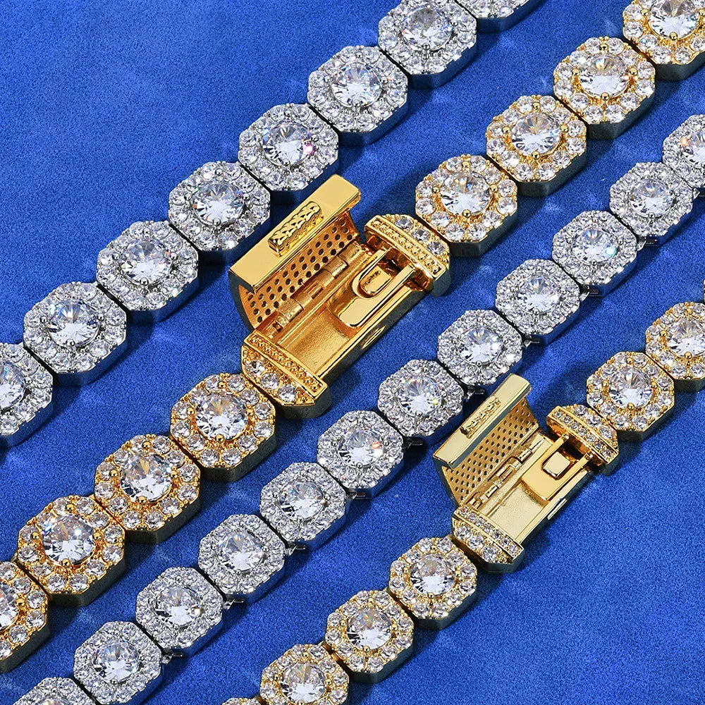 Hip Hop Bling S925 Silver CZ Ice Cube Bracelet – Custom Sugar Cube Link, Luxury Women’s Jewelry | Caratix Jewelry - CaratixJewelry