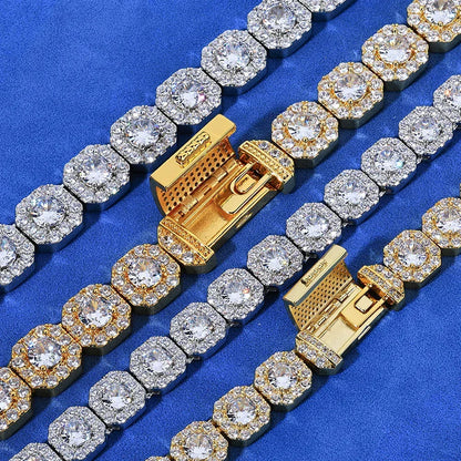 Hip Hop Bling S925 Silver CZ Ice Cube Bracelet – Custom Sugar Cube Link, Luxury Women’s Jewelry | Caratix Jewelry - CaratixJewelry