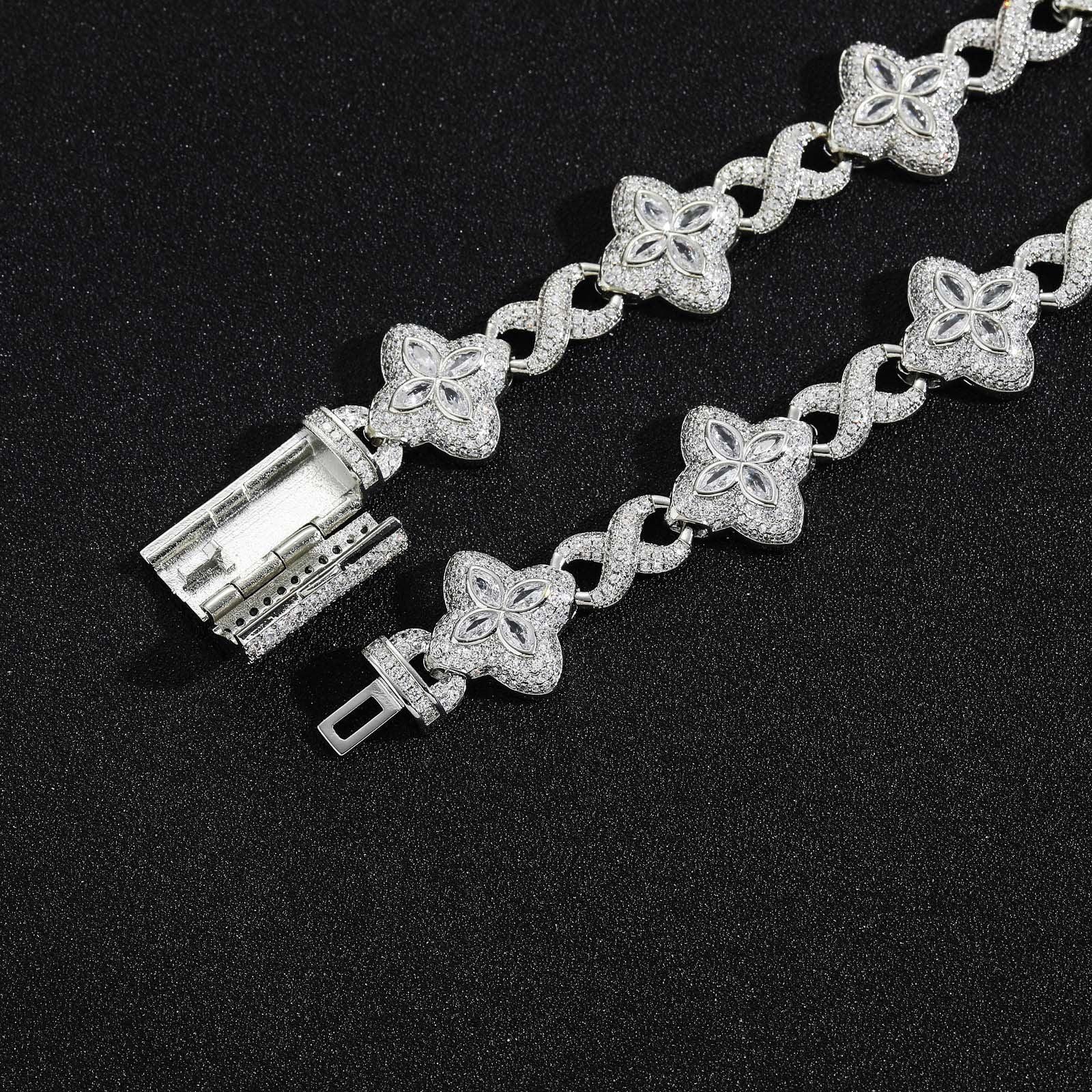 Unisex Infinity Clover 5A Zircon Bracelet | High-End Infinity Lucky Charm | Premium Hip Hop Bling | Caratix - CaratixJewelry