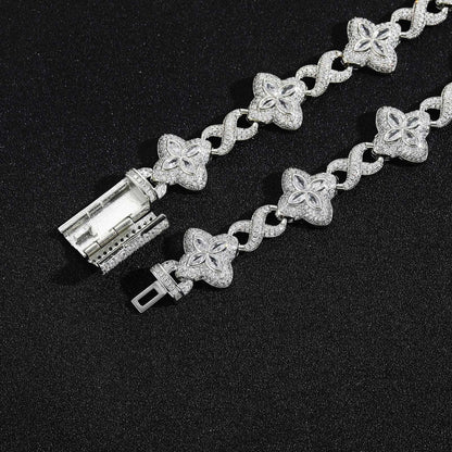 Unisex Infinity Clover 5A Zircon Bracelet | High-End Infinity Lucky Charm | Premium Hip Hop Bling | Caratix - CaratixJewelry