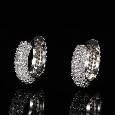 Bubble Zircon Hoop Earrings for Men | Luxury Hip Hop Jewelry | Caratix Jewelry - CaratixJewelry