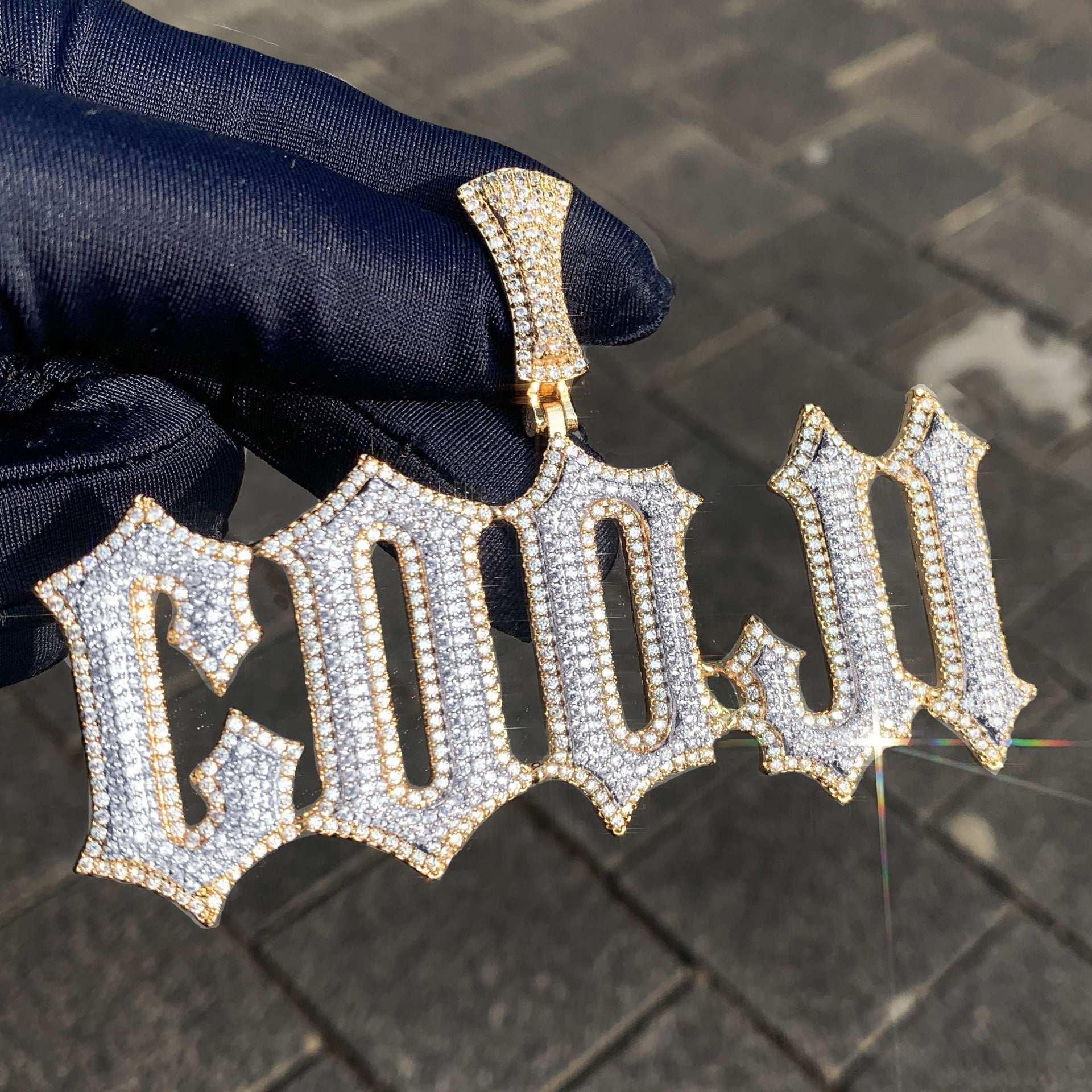 Spiked Iced Out Letter Pendant | Hip Hop DIY CZ Initial Necklace Jewelry - CaratixJewelry