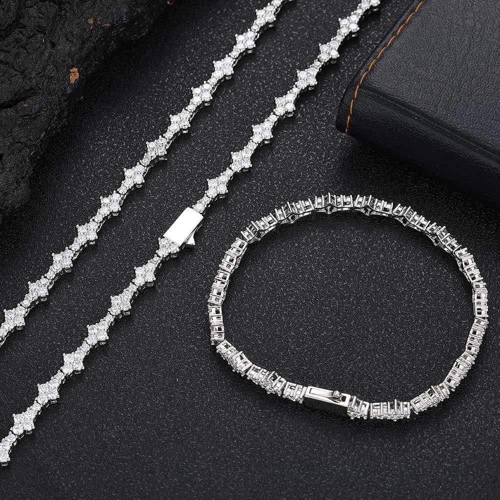 Airplane Zircon Tennis Chain Bracelet with Spring Clasp for Men & Women | Caratix Jewelry - CaratixJewelry