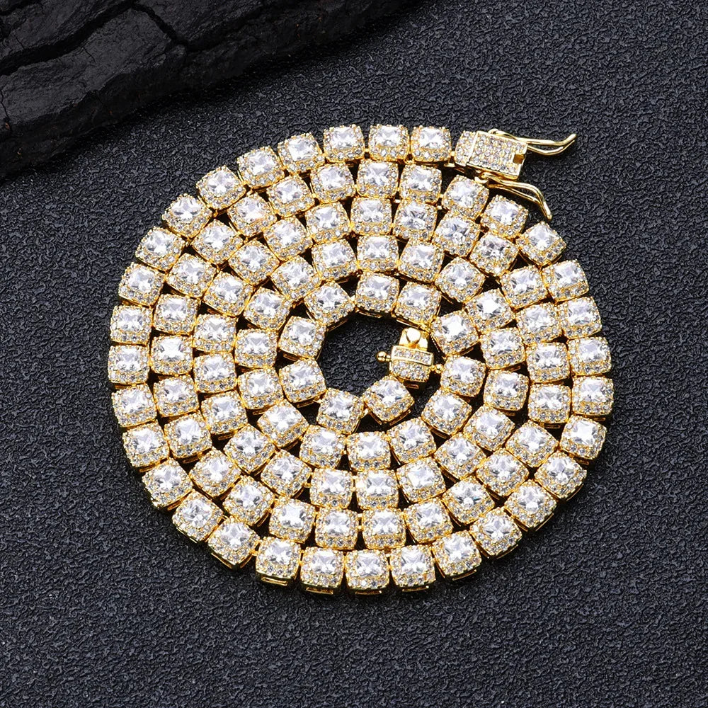 5mm Iced Out Sugar Link Zircon Necklace & Bracelet Hip Hop Jewelry | Caratix - CaratixJewelry