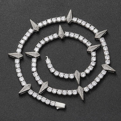 Custom S925 Silver 5mm Black Panther Necklace | Fierce Women's Hip Hop Bling | Caratix - CaratixJewelry