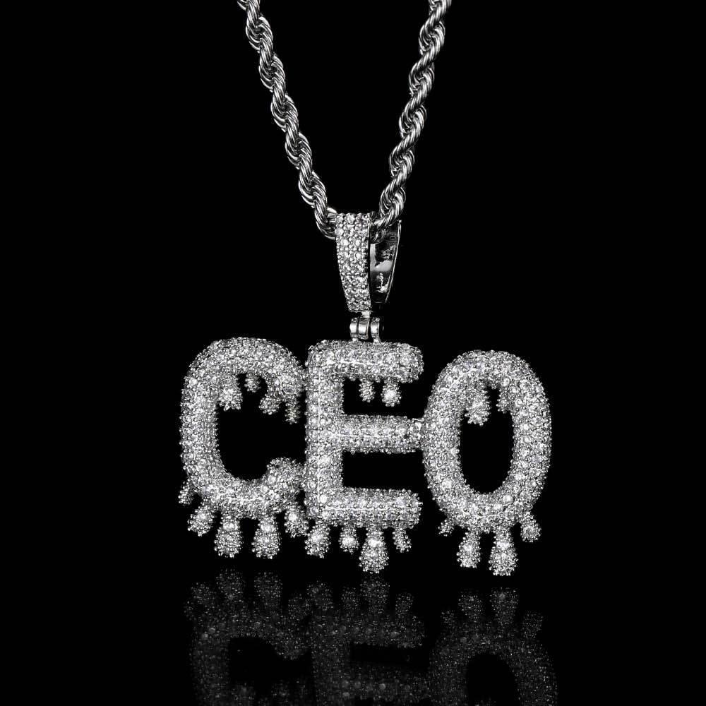 Drop-Shaped Letter and Number Pendant Necklace for Men | DIY Customizable Hip Hop Jewelry | Caratix Jewelry - CaratixJewelry