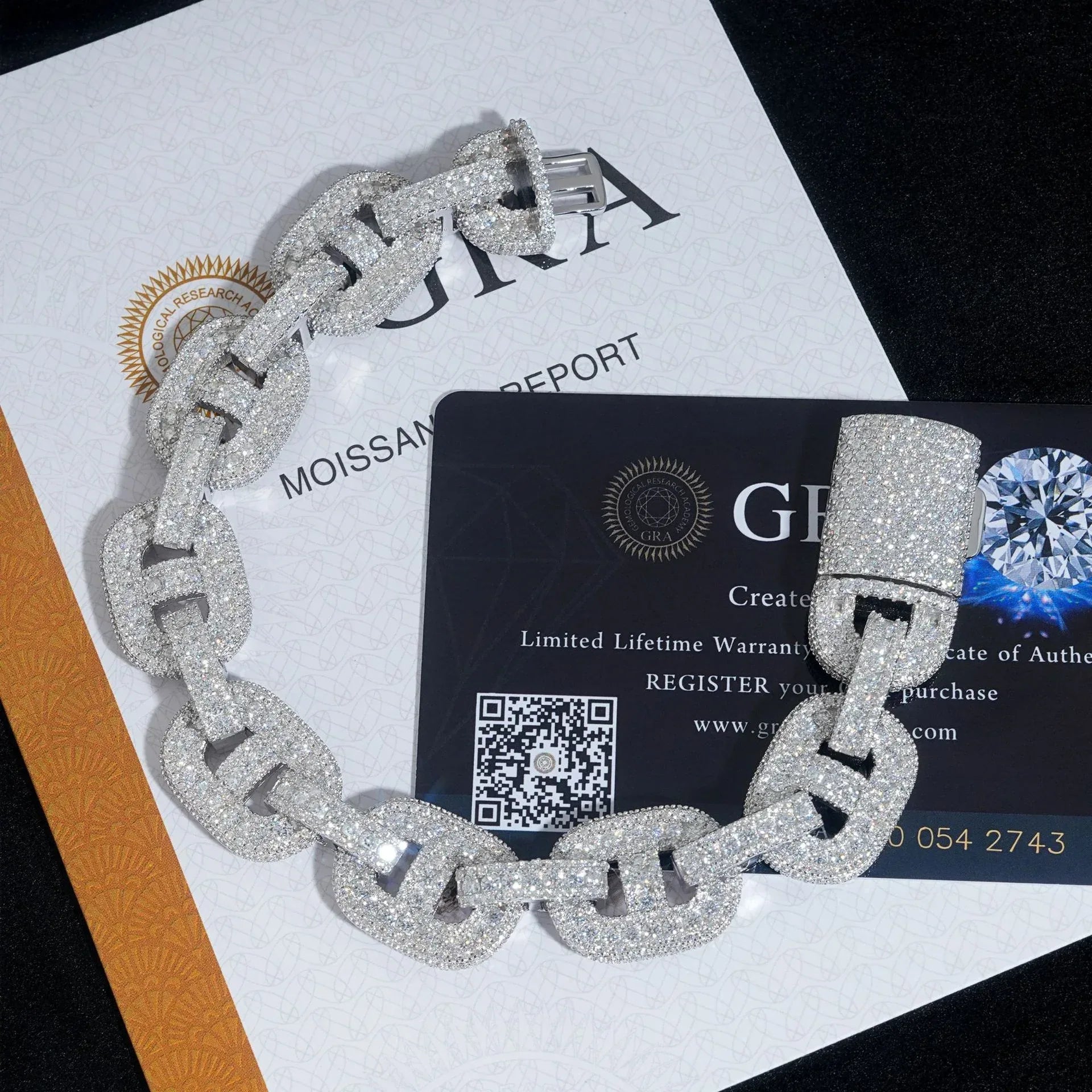 15mm Moissanite Figure-Eight Cuban Link | S925 Silver Men’s Hip Hop Jewelry - CaratixJewelry